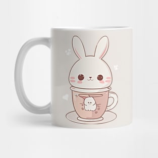 Bunny rabbit in a tea cup kawaii style Mug